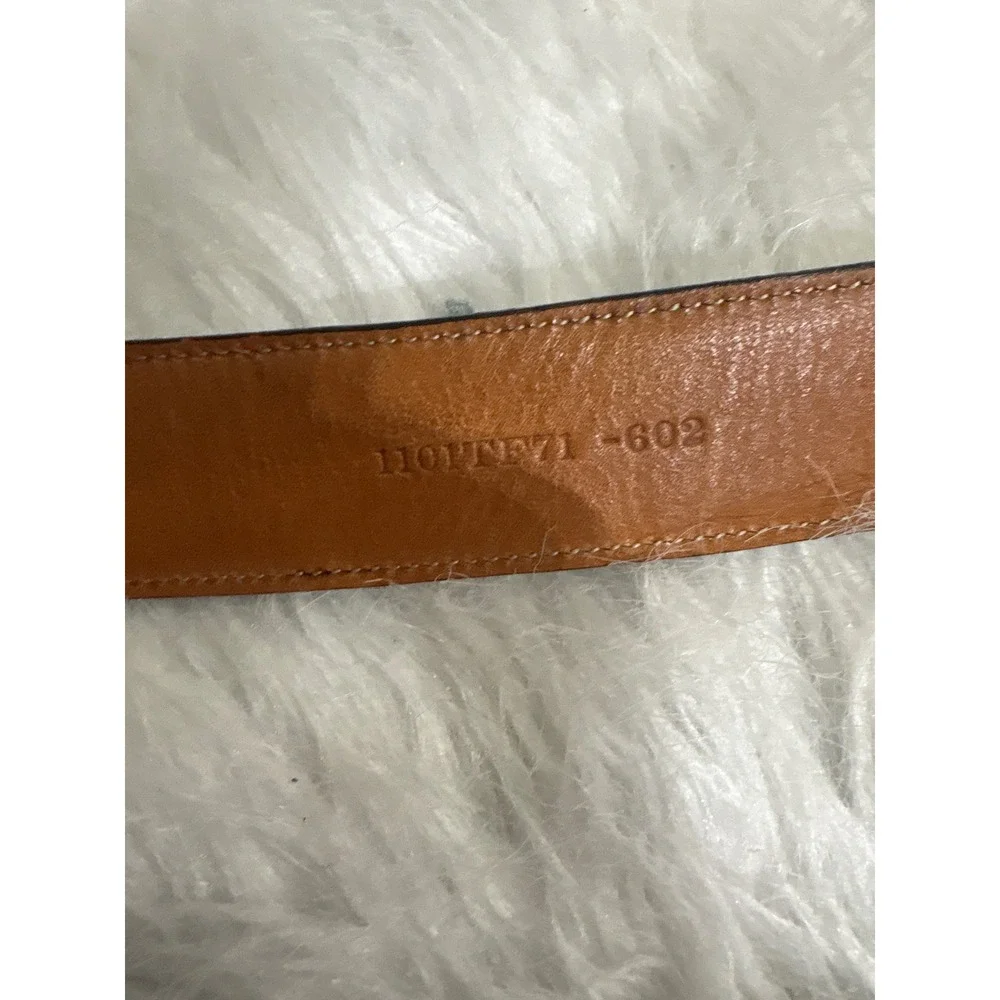 Trafalgar Cortina Burgundy Hand Polished Leather Belt Brass Buckle 36